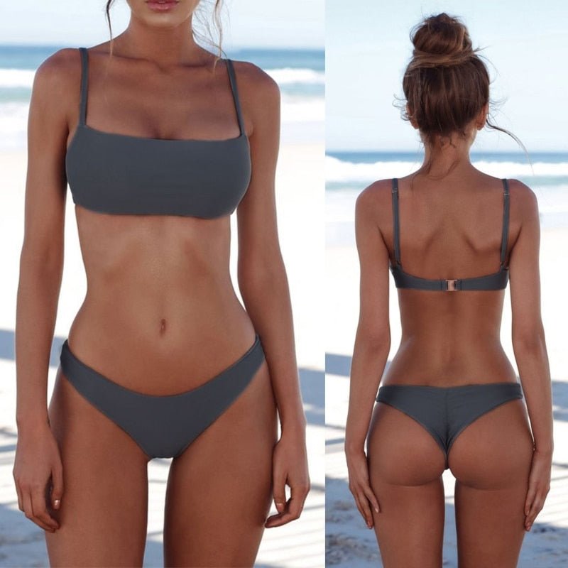 Sexy Push Up Unpadded Brazilian Bikini Set Women Vintage Swimwear Swimsuit Beach Suit Biquini Bathing Suits Drop Ship | TageUnlimited