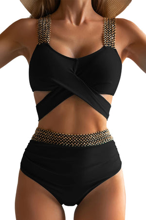 Sexy Women Swimsuits Two Pieces Triangle Summer Bathing Suit Criss Cross Bikinis Beachwear Bikini Set Female Thong | TageUnlimited