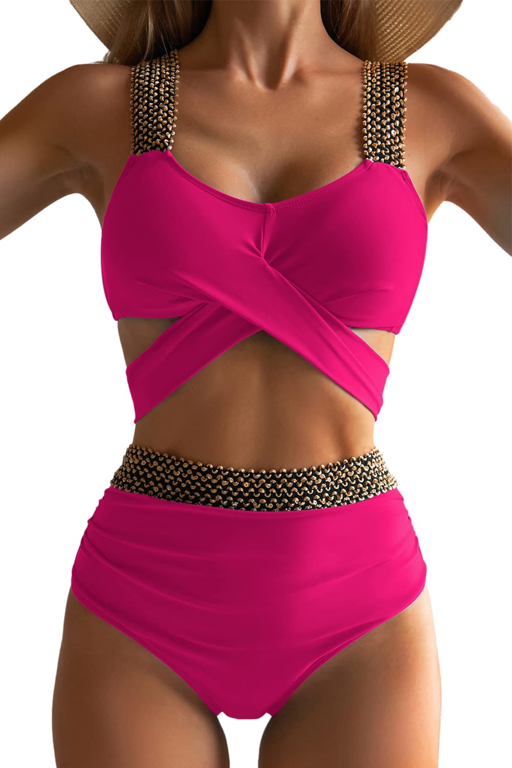 Sexy Women Swimsuits Two Pieces Triangle Summer Bathing Suit Criss Cross Bikinis Beachwear Bikini Set Female Thong | TageUnlimited