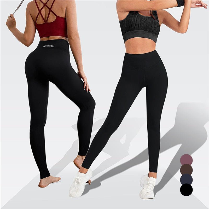 Yoga Pants High Waist Hip Lift Women Lycra Skin-friendly Running Fitness Pants Waist Pocket Sports Leggings | 0 | TageUnlimited