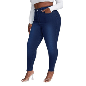 Women High Waist Plus Size Jeans Fashion Stretch Skinny Denim Pencil Pants Casual Female Trousers XL-4XL Drop Ship | 0 | TageUnlimited