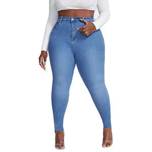 Women High Waist Plus Size Jeans Fashion Stretch Skinny Denim Pencil Pants Casual Female Trousers XL-4XL Drop Ship | 0 | TageUnlimited