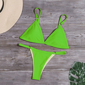 Swimsuit Bikini Set Sexy Triangle Swimsuit High Waist Push Up Women Biquini Adjustable Straps Bathing Suit Female Beachwear | TageUnlimited