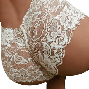 Women Lace Panties Briefs Floral Transparent High Rise Knickers Sexy Brief Underwear For Sex Ladies Brief Erotic Lingerie | TageUnlimited