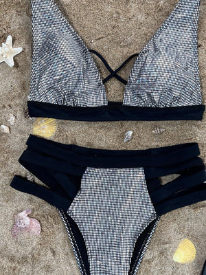 Women Split Swimsuit Sexy Bandage Gilded Bikini | TageUnlimited