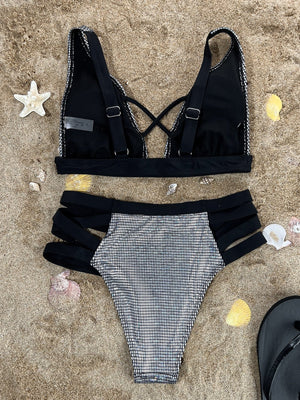 Women Split Swimsuit Sexy Bandage Gilded Bikini | TageUnlimited