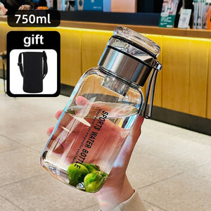 2L Large Capacity Water Bottle Transparent Milk Juice Cup Outdoor Travel Sport Portable Leakproof Drinkware Tea Glass Bottle | TageUnlimited
