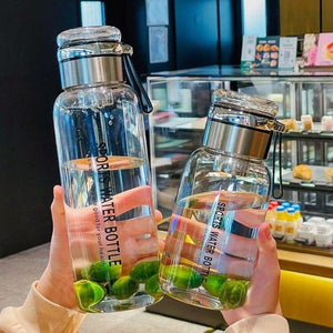 2L Large Capacity Water Bottle Transparent Milk Juice Cup Outdoor Travel Sport Portable Leakproof Drinkware Tea Glass Bottle | TageUnlimited