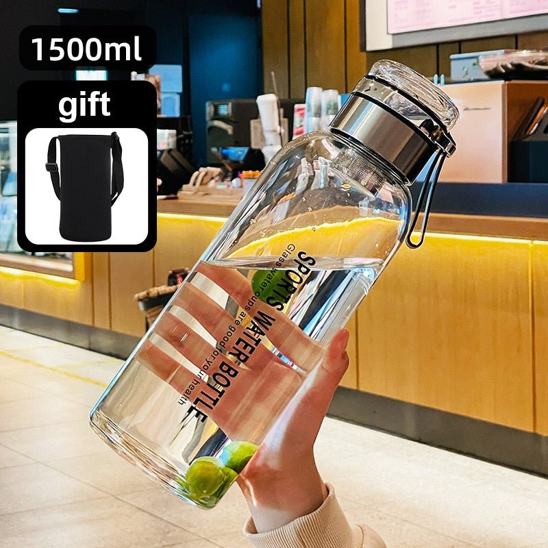 2L Large Capacity Water Bottle Transparent Milk Juice Cup Outdoor Travel Sport Portable Leakproof Drinkware Tea Glass Bottle | TageUnlimited