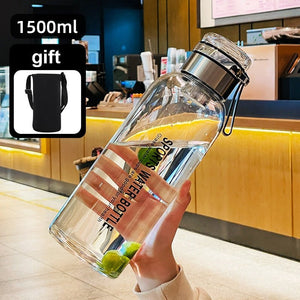 2L Large Capacity Water Bottle Transparent Milk Juice Cup Outdoor Travel Sport Portable Leakproof Drinkware Tea Glass Bottle | TageUnlimited