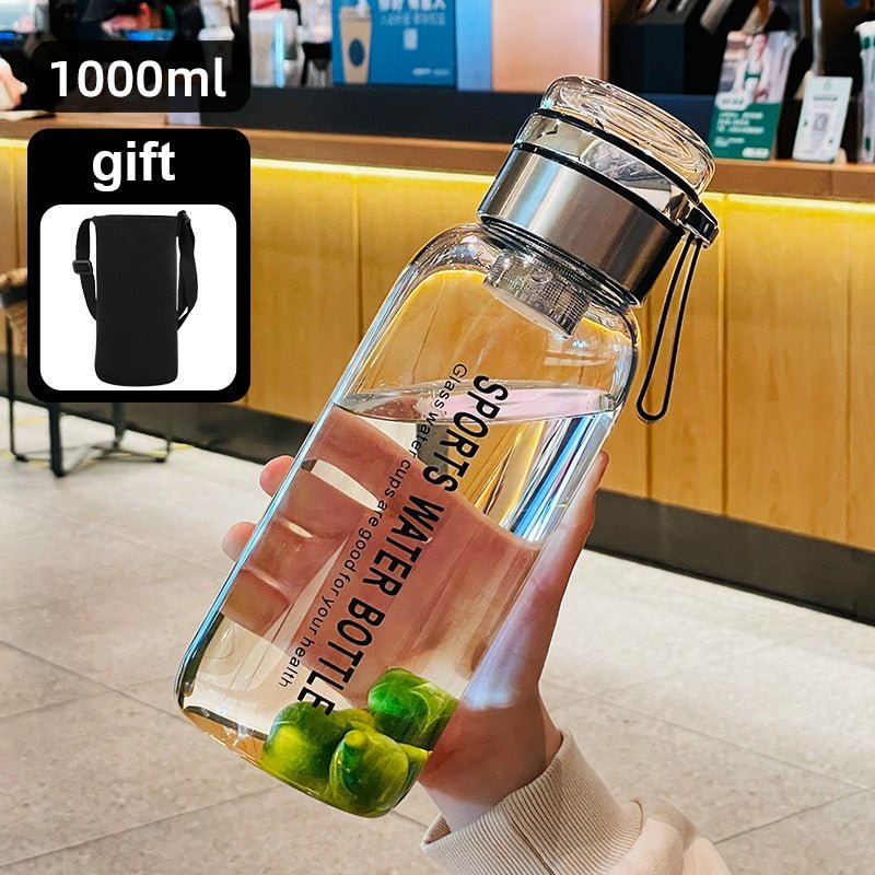 2L Large Capacity Water Bottle Transparent Milk Juice Cup Outdoor Travel Sport Portable Leakproof Drinkware Tea Glass Bottle | TageUnlimited