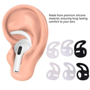 3 Pairs Ear Hooks for Air Pods Pro Anti-Slip Earbuds Covers Tips earphones silicone ear caps Accessories for Apple Air Pods Pro | 0 | TageUnlimited