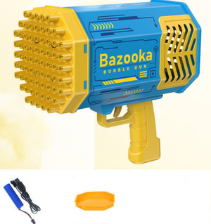 Bubble Gun Rocket 69 Holes Soap Bubbles Machine Gun Shape Automatic Blower With Light Toys For Kids Pomperos | 0 | TageUnlimited