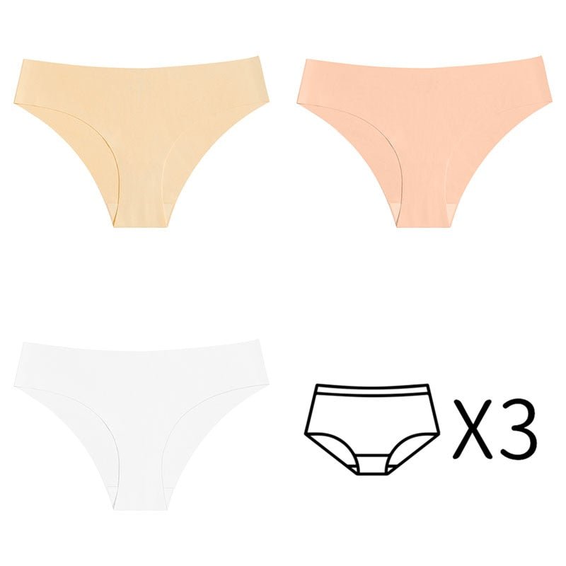 3Pcs Seamless Panties Women Briefs Low Waist Sexy Lingerie Female Underwear Fitness Sports Underpants Plus Size XS-XXL | TageUnlimited