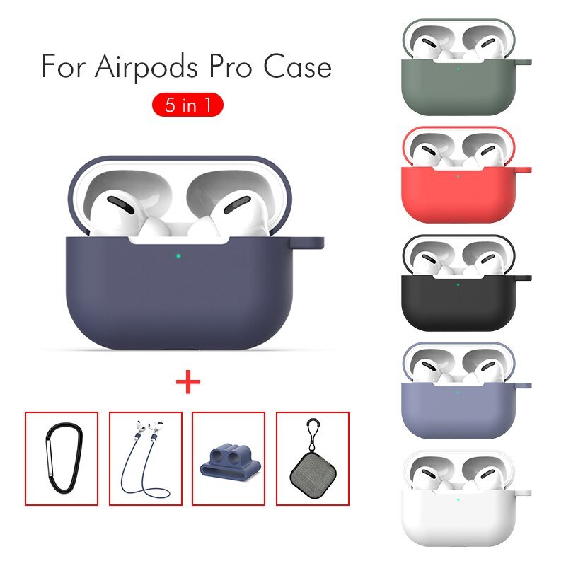 5 in 1 Case Cover Box For Apple AirPods Pro Protection Coque Luxury Earphone Accessories For Air pods Pro Rope Stand Holder Capa | 0 | TageUnlimited