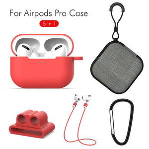 5 in 1 Earphone Accessories Headphone Strap For Apple AirPods Pro Case Cover Shell For Air pods Pro Shockproof Protective Bag | 0 | TageUnlimited