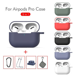 5 in 1 Earphone Accessories Headphone Strap For Apple AirPods Pro Case Cover Shell For Air pods Pro Shockproof Protective Bag | 0 | TageUnlimited