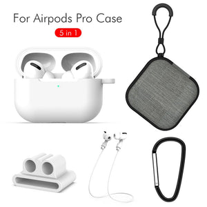 5 in 1 Earphone Accessories Headphone Strap For Apple AirPods Pro Case Cover Shell For Air pods Pro Shockproof Protective Bag | 0 | TageUnlimited