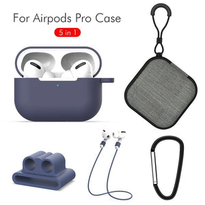 5 in 1 Earphone Accessories Headphone Strap For Apple AirPods Pro Case Cover Shell For Air pods Pro Shockproof Protective Bag | 0 | TageUnlimited