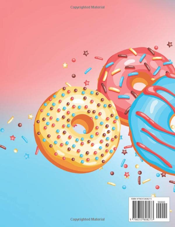 Donuts Coloring Book For Kids Ages 4-8