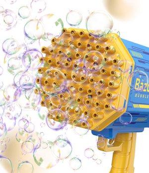 Bubble Gun Rocket 69 Holes Soap Bubbles Machine Gun Shape Automatic Blower With Light Toys For Kids Pomperos | 0 | TageUnlimited