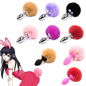 8 Colour Bunny Tail Stainless Steel Anal Plug Erotic Dildo Sexo Butt Plug Tail Anus Sex Shop Adults Game Sex Toys for Woman | TageUnlimited