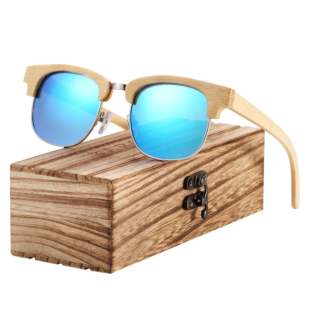 BARCUR Wood Polarized Sunglasses Bamboo Wooden Sunglasses Beach Oculos de sol | TageUnlimited
