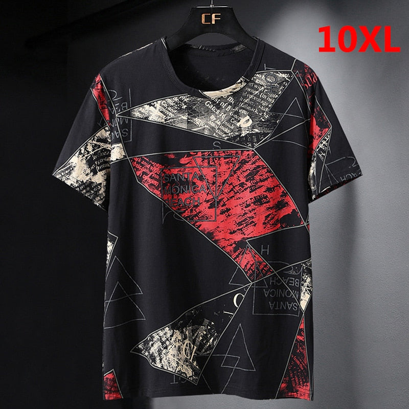 Oversize T-shirts Men Big Size 10XL Tops Tees Summer Hip Hop Casual Print Tshirts Plus Size 9XL10XL Clothes Cool HX455 | TageUnlimited