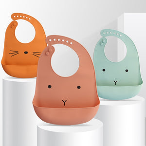 Waterproof Baby Bibs Soft Silicone Scarf Cute Cartoon Brint Baby Items Boys And Girls Adjustable Bibs Burp Sloths | TageUnlimited