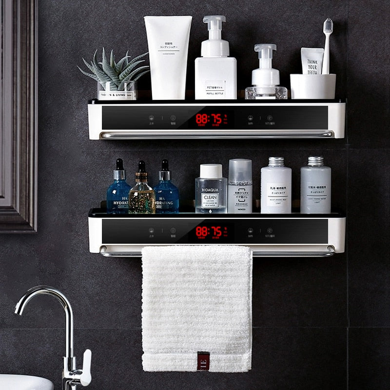 Punch-free Bathroom Organizer Shelf Cosmetic Shampoo Storage Rack Bath Kitchen Towel Holder Household Items Bathroom Accessories | TageUnlimited