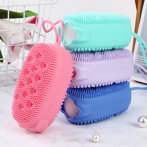 Double-sided Soft Silicone Bath Brushes Massage Scrub Gloves Body Brush for Cellulite Multi Function Baby Bathing Tools | TageUnlimited