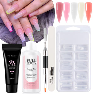 5pcs Quick Builder Nail Kits Finger Poly Extension Nail Gel Manicure Soak Off Crystal Gel Nail Polish No Pain Acrylic Gel GL1791 | TageUnlimited