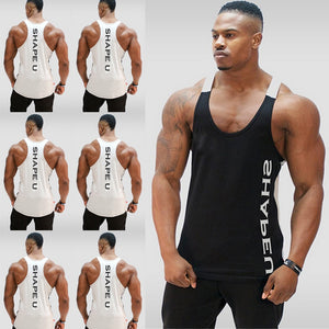 Hot Bodybuilding Fitness Singlets Muscle Vest For Men Tee Basketball Jersey Solid Gym Men Stringer Loose Tank Tops | TageUnlimited