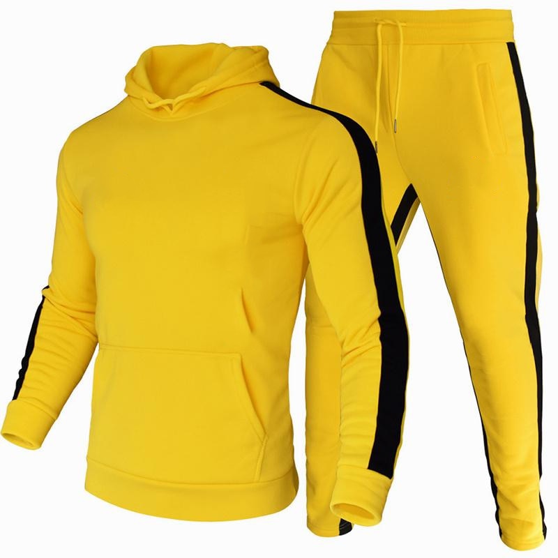 Men Run Tracksuit Pants Jogging Suit 2 Pcs Tracksuit Autumn Winter Outfits Sportswear Running Sweatsuit Loose Fit Clothes Male | TageUnlimited