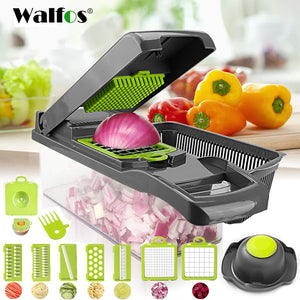 WALFOS 8In1Multifunctional Vegetable Cutter Potato Slicer Carrot Grater Kitchen Accessories Gadgets Steel Blade Kitchen Tool | TageUnlimited