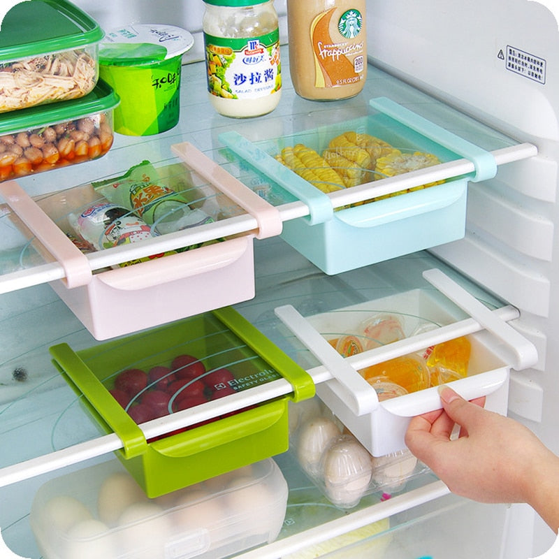 Storage Holders Kitchen Article Storage Shelf Refrigerator Drawer Shelves Plate Layer Storage Rack Kitchen Accessories Organizer | TageUnlimited