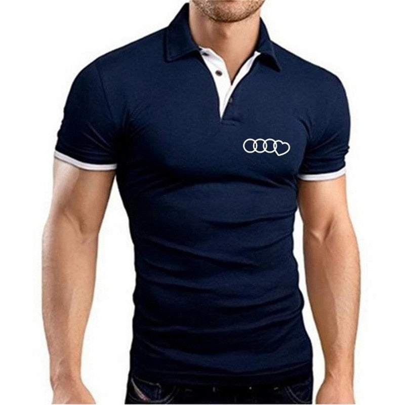 Summer Fashion Mens Short Sleeve Po Lo Shirts Design Logo Printed Casual Cotton Polos Homme Clothes Male Lapel Tops S-5Xl | TageUnlimited