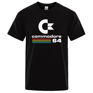 Men T-shirts Summer Commodore 64 Print T Shirt C64 SID Amiga Retro Cool Design Street Short Sleeve Top Tee Cotton Clothing | TageUnlimited