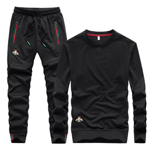 Autumn New Embroidered O-neck Long Sleeved Casual Tracksuit Men Track Suit Two Piece Sets Streetwear Clothing Sweatsuit | TageUnlimited