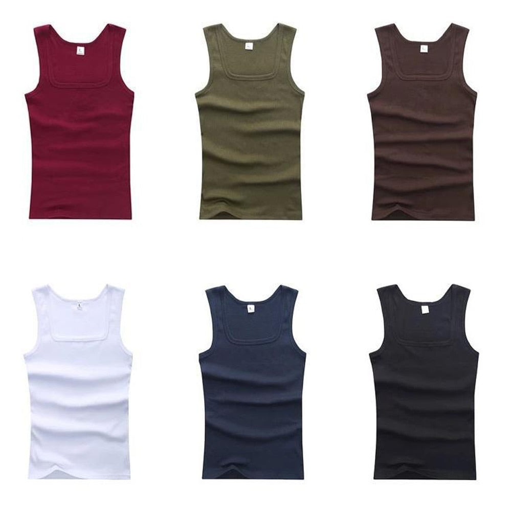 Summer Plus Size Men Clothing Tank Tops Black White Gray Singlets Sleeveless Fitness Men Vest Casual Bodybuilding Vest New | TageUnlimited