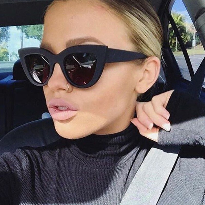 Cat Eye Fashion Sunglasses Woman Vintage Luxury Brand Designer Black Glasses Sun Glasses For female UV400 Eyewear Shades | TageUnlimited