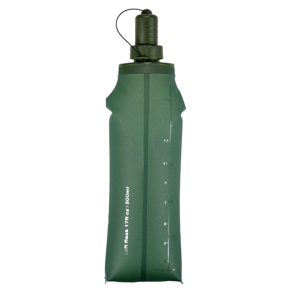 Water Bottle TPU Folding Soft Flask Sport Water Bottle Water Bag Collapsible Drink Water Bottle Water Bag Running Camping Hiking | TageUnlimited