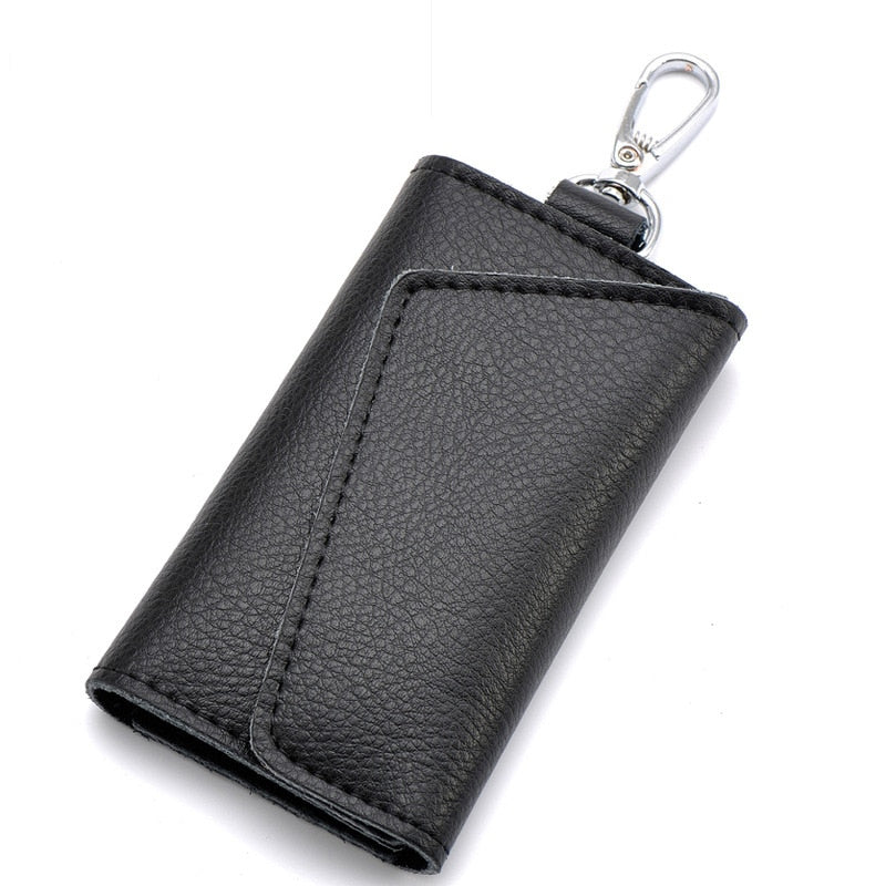 Genuine Leather Keychain Men Women Key Holder Organizer Pouch Cow Split Car Key Wallet Housekeeper Key Case Mini Card Bag | 0 | TageUnlimited