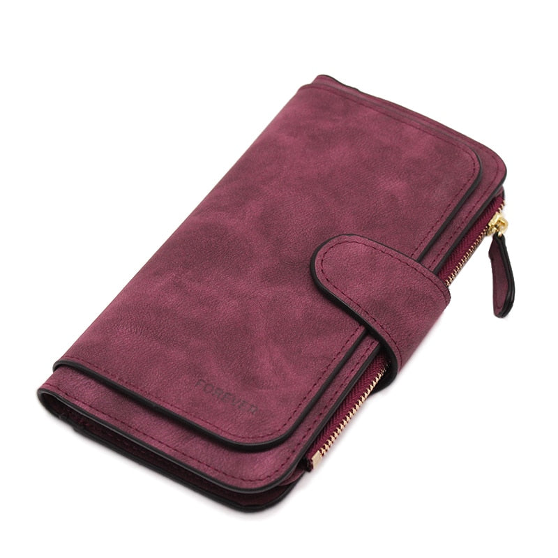 Brand Leather Women Wallets Designer Zipper Long Wallet Women Card Holder Coin Purse Bags for Women Carteira Feminina | TageUnlimited