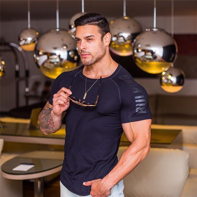 Bodybuilding and Fitness Shirts Mens Short Sleeve T-shirt GymS Shirt Men Muscle Tights Gasp Fitness T Shirt tops | TageUnlimited