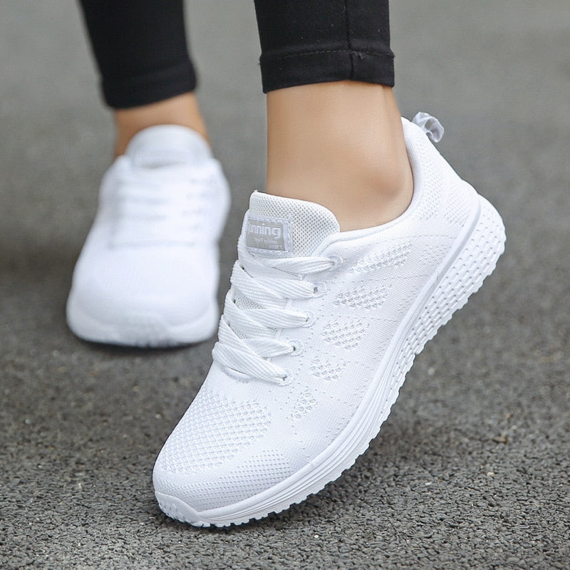 Women Casual Shoes Fashion Breathable Walking Mesh Flat Shoes Woman White Sneakers Women  Tenis Feminino Female Shoes | TageUnlimited