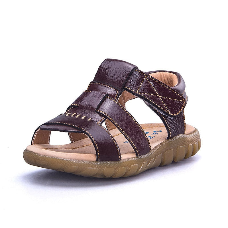 Summer Children Shoes Girls Fashion Cut-outs Sandals Genuine Leather Kids Beach Sandals Breathable Flats Shoes | TageUnlimited
