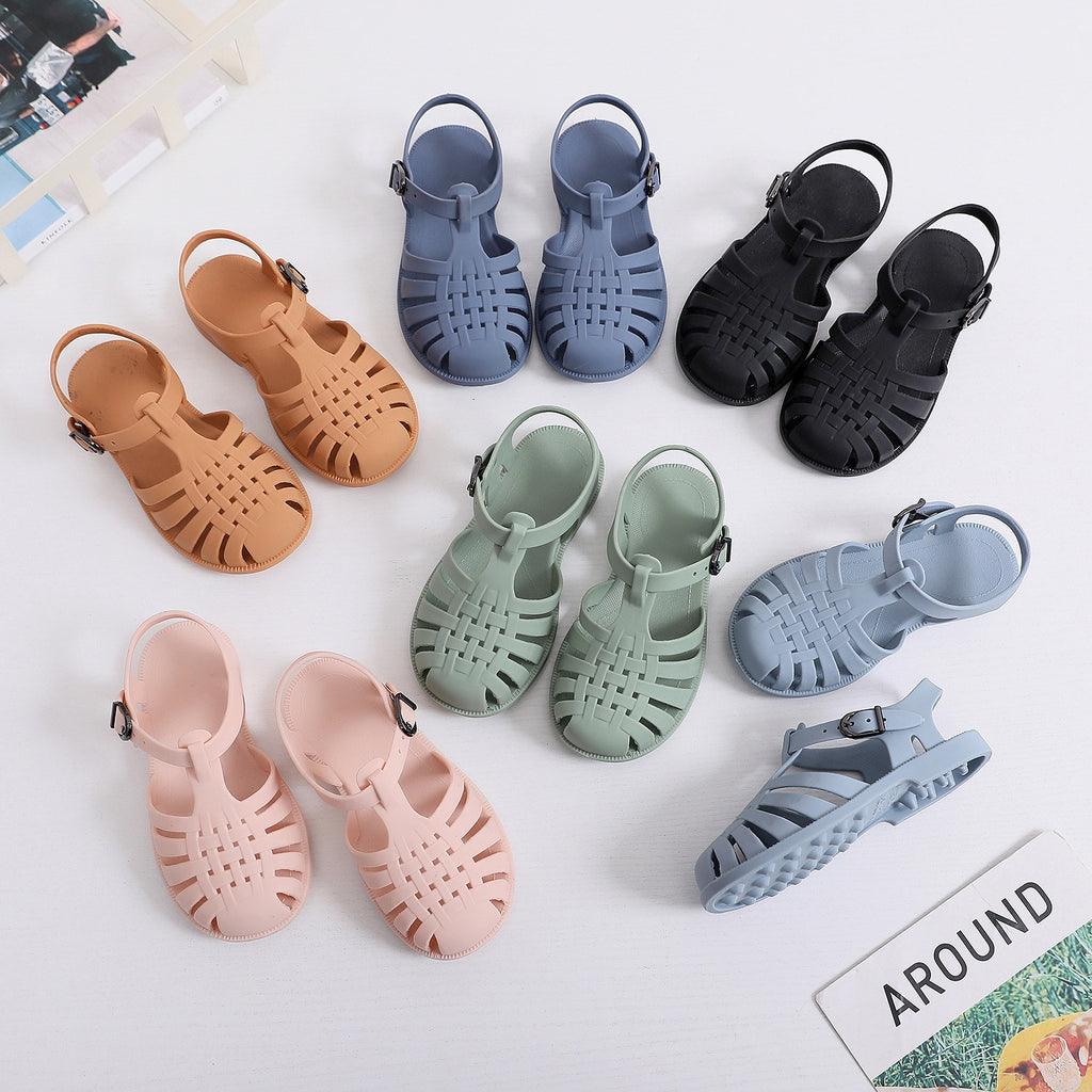 Baby Gladiator Sandals Casual Breathable Hollow Out Roman Shoes PVC Summer Kids Shoes Beach Children Sandals Girls | TageUnlimited