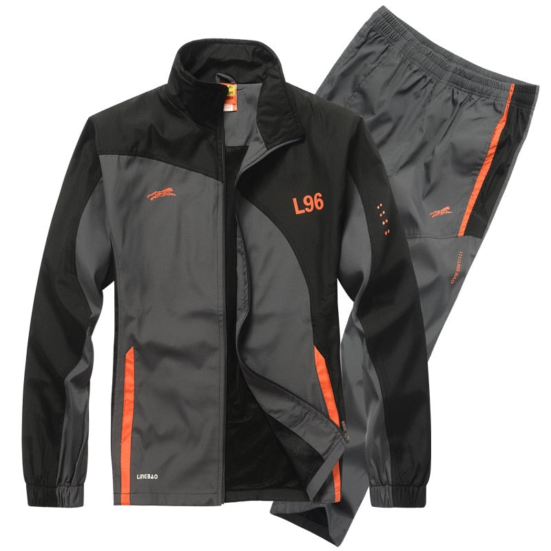 Men's Set New Spring Autumn Men Sportswear 2 Piece Set Sporting Suit Jacket+Pant Sweatsuit Male Fashion Clothing Brand Tracksuit | TageUnlimited