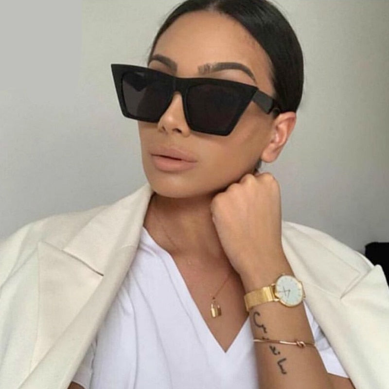 New brand sunglasses Square glasses Personalized cat eyes Colorful sunglasses trend versatile sunglasses | TageUnlimited